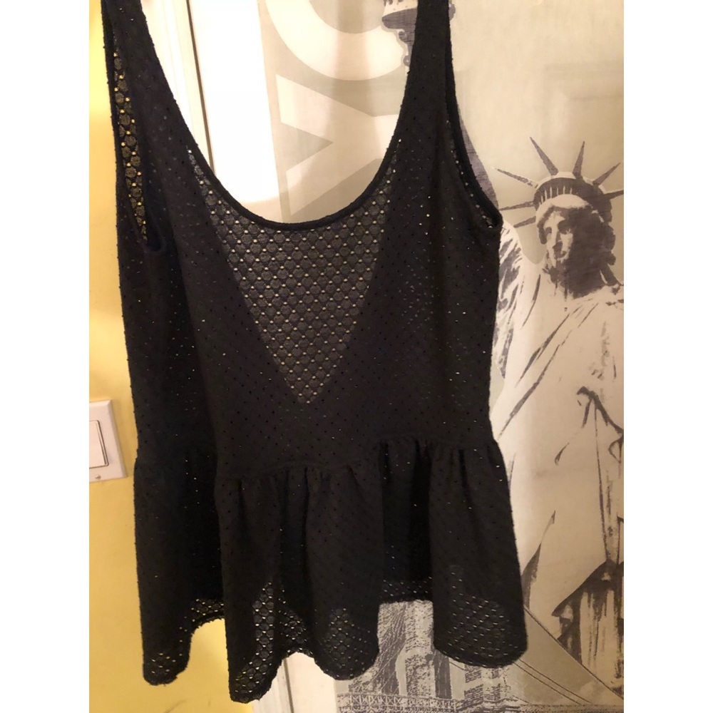 Black backless tank